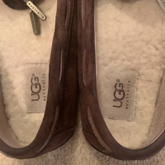 UGG moccasins , brown/ chocolate , great condition - Picture 8 of 8